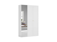 Flex Wardrobe Set 150 cm – White / Mirror Door