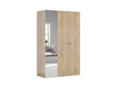 Flex Wardrobe 150 – 2-Unit Set with 3 Rails, 9 Shelves & Drawers | Sonoma Oak | 150×240 cm