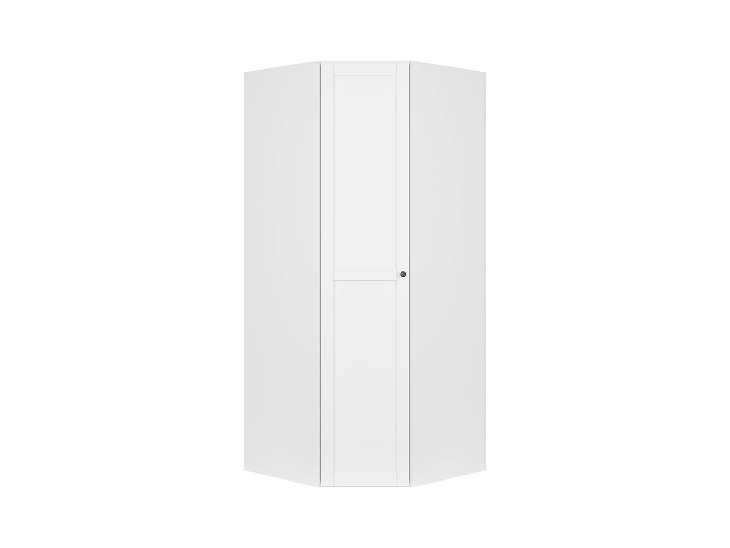 Flex Corner Wardrobe 103cm – White, LED Sensor Light & 6 Shelves