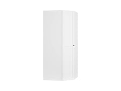 Flex Corner Wardrobe 103cm – White, LED Sensor Light & 6 Shelves