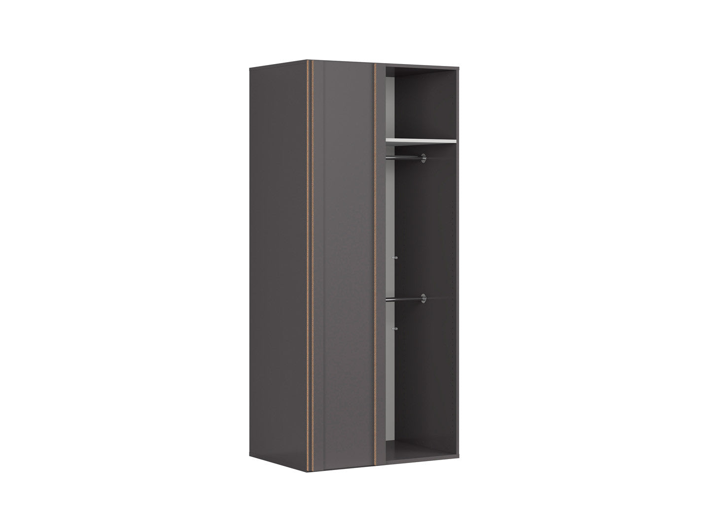 Flex Corner Wardrobe 97 cm with Mirror – Tungsten Grey