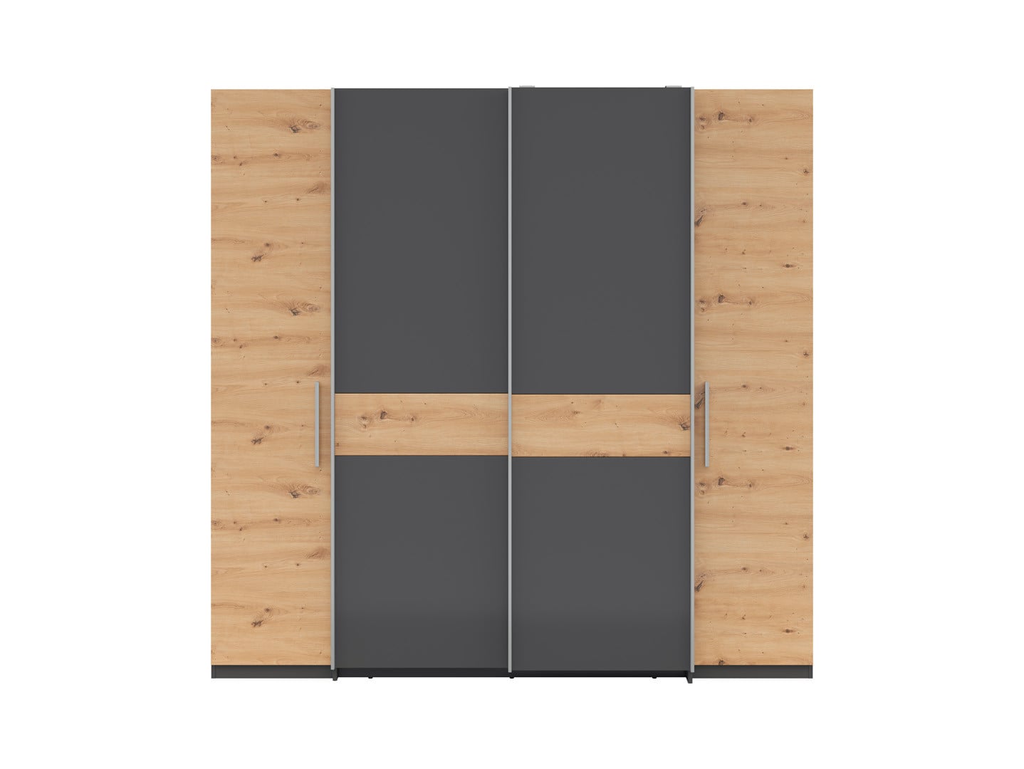 Fabio Wardrobe – Graphite & Artisan Oak, 215 cm