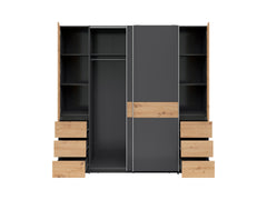 Fabio Wardrobe – 4-Door Sliding & Hinged Storage Unit