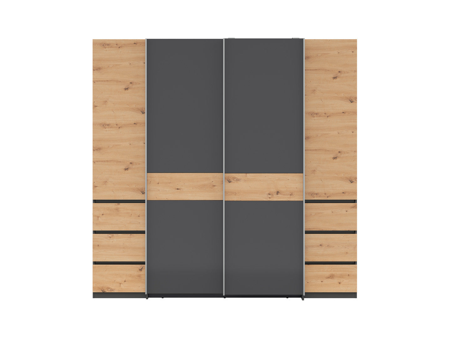 Fabio Wardrobe – 4-Door Sliding & Hinged Storage Unit