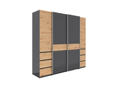 Fabio Wardrobe – 4-Door Sliding & Hinged Storage Unit