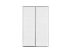 Flex Sliding Door Wardrobe 150 cm – 4 Drawers, 2 Rails, 4 Shelves & Grooved Fronts | White | 150×240×45 cm