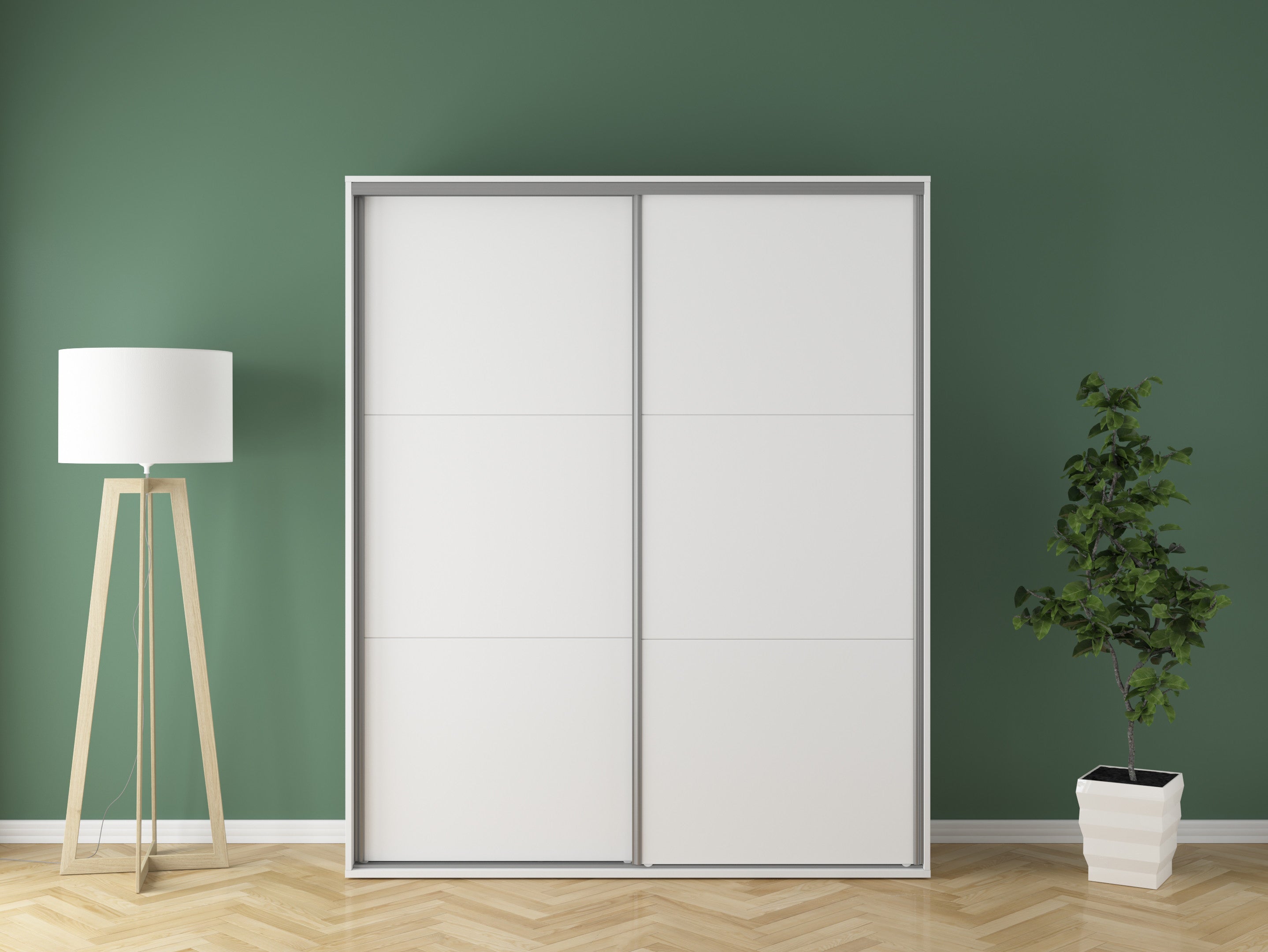 Flex Sliding Wardrobe 180 cm – White, 4 Soft-Close Drawers, 2 Rails, 5 Shelves, 10-Year Warranty