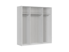 Flex Sliding Wardrobe 200x218 cm – White & White Matt, 2 Sliding Doors, 3 Rails, 10-Year Warranty