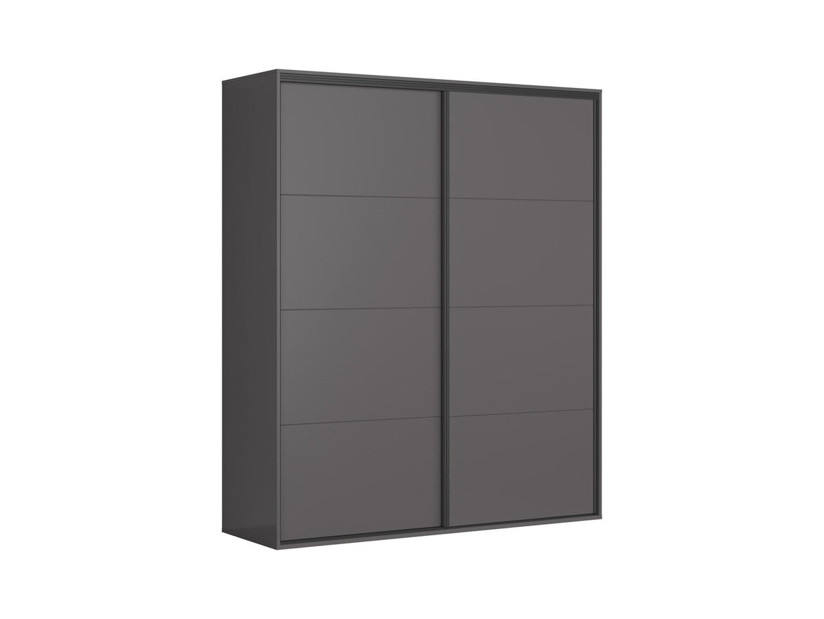Flex Sliding Door Wardrobe 200 cm – Graphite / Graphite