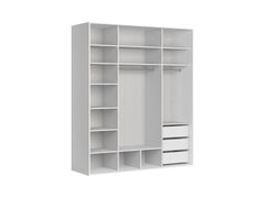 Flex — Sliding Wardrobe 200 cm | Mirror Doors | White & Grey