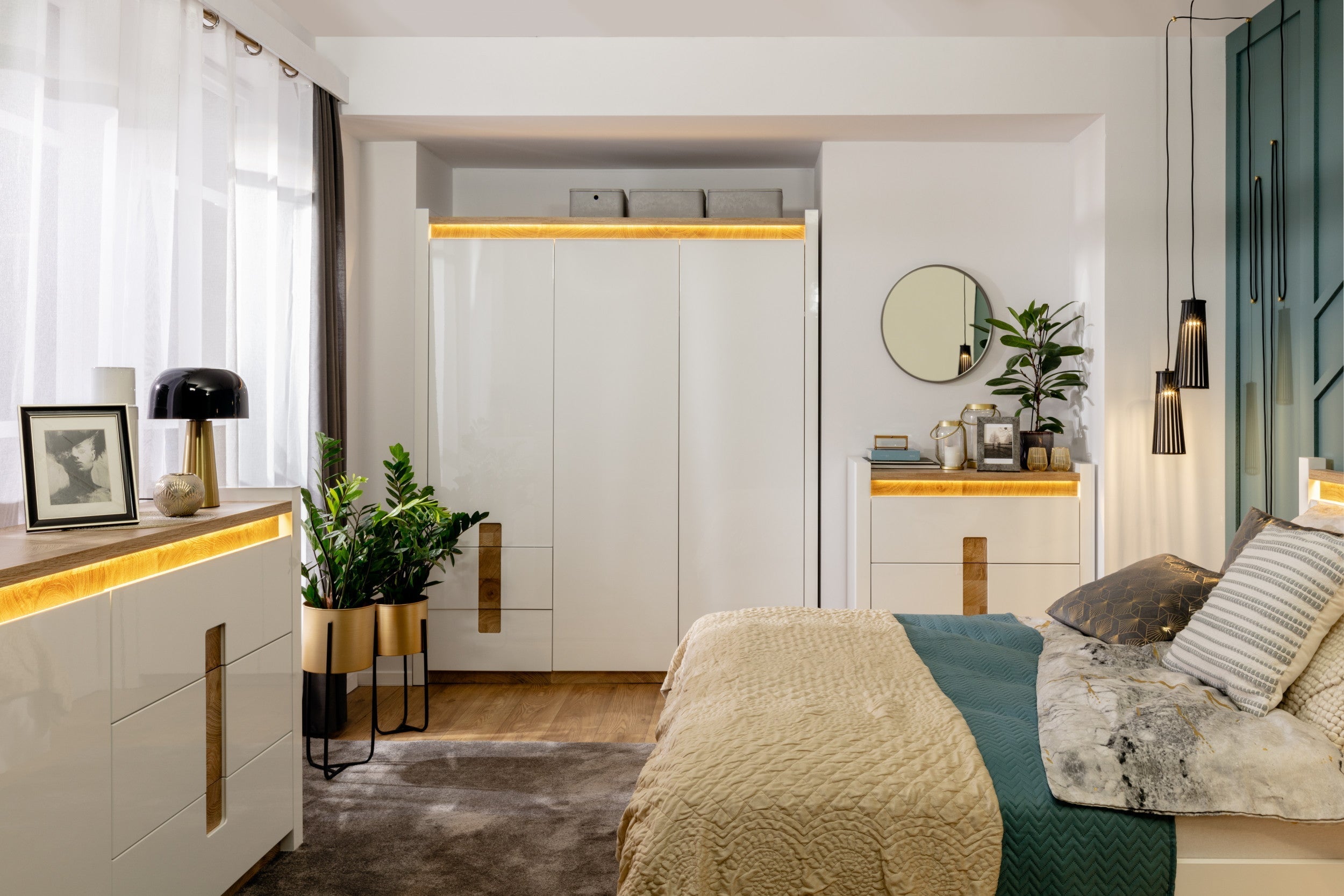 Alameda — 3-Door Wardrobe with Drawers