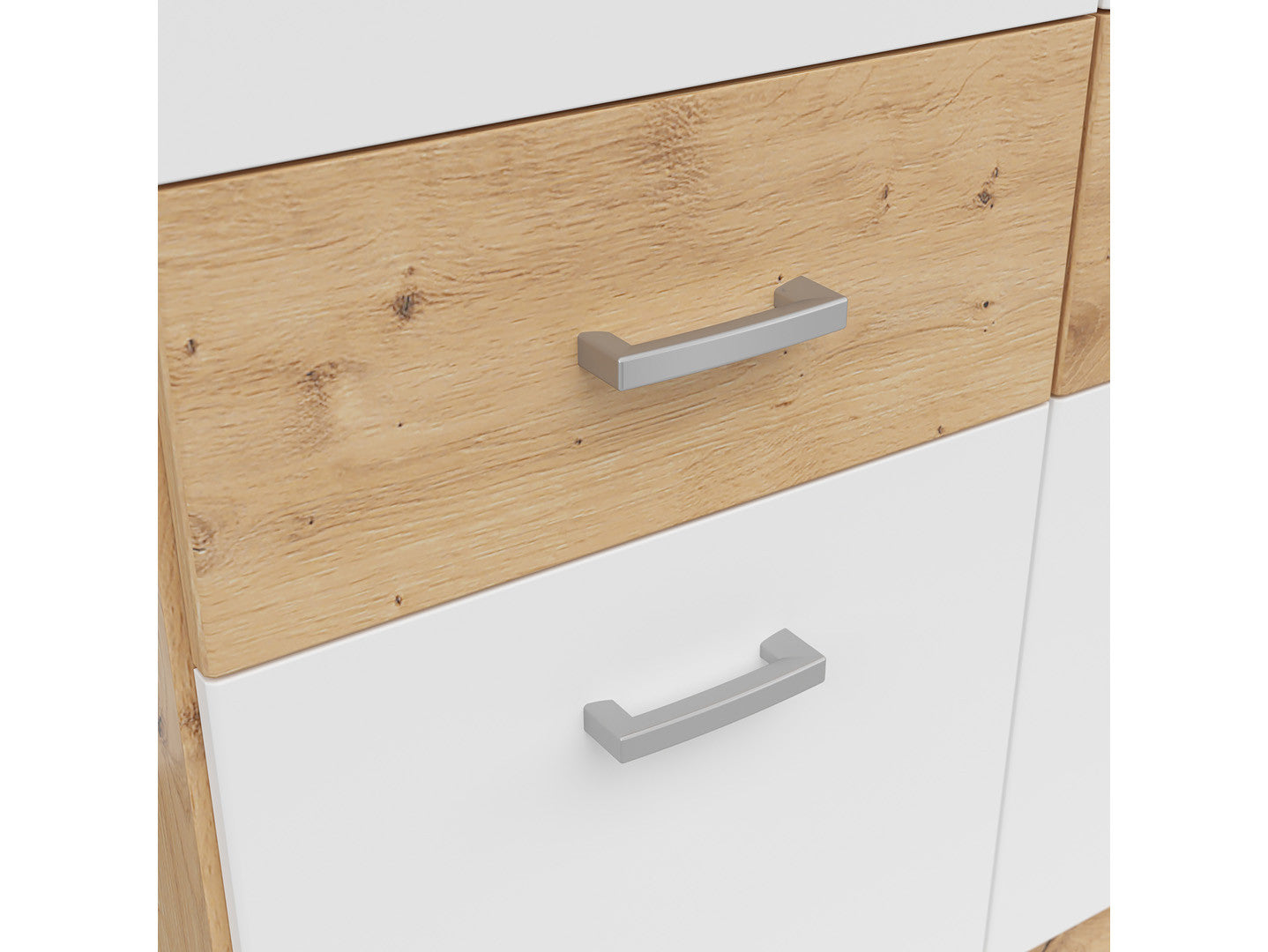 Brando 3 Wardrobe 3-Door with 6 Drawers – Artisan Oak / White