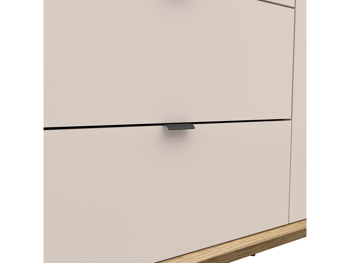 Dalva Wardrobe — 3 Doors, 2 Drawers, Hanging Rail & Shelves, Japandi Style, Mauvella Oak & Kashmir