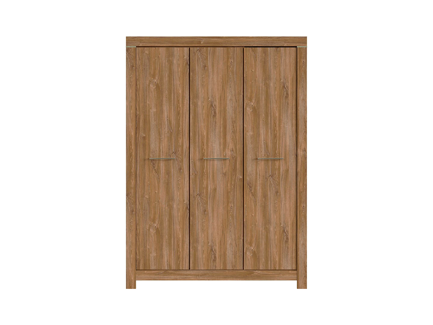 Gent 3-Door Wardrobe | Stirling Oak | Soft-Close | Rail + 4 Shelves | 150×201 cm