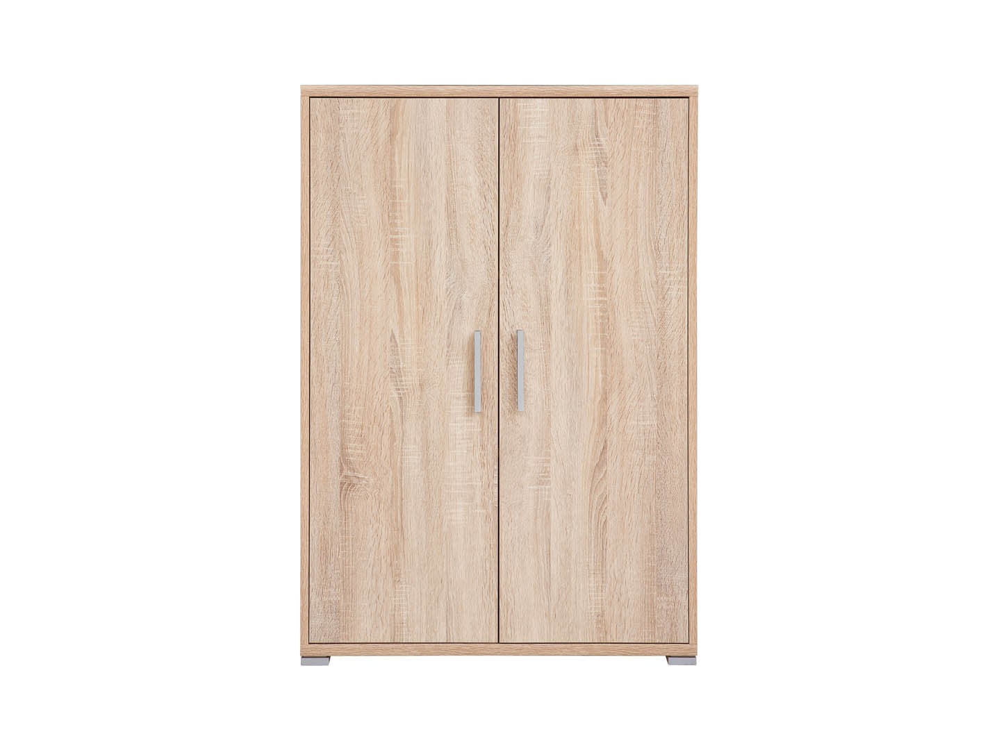 BRW Office Storage Cabinet 114cm — 2 Doors, 2 Internal Shelves & Simple Handles, Sonoma Oak
