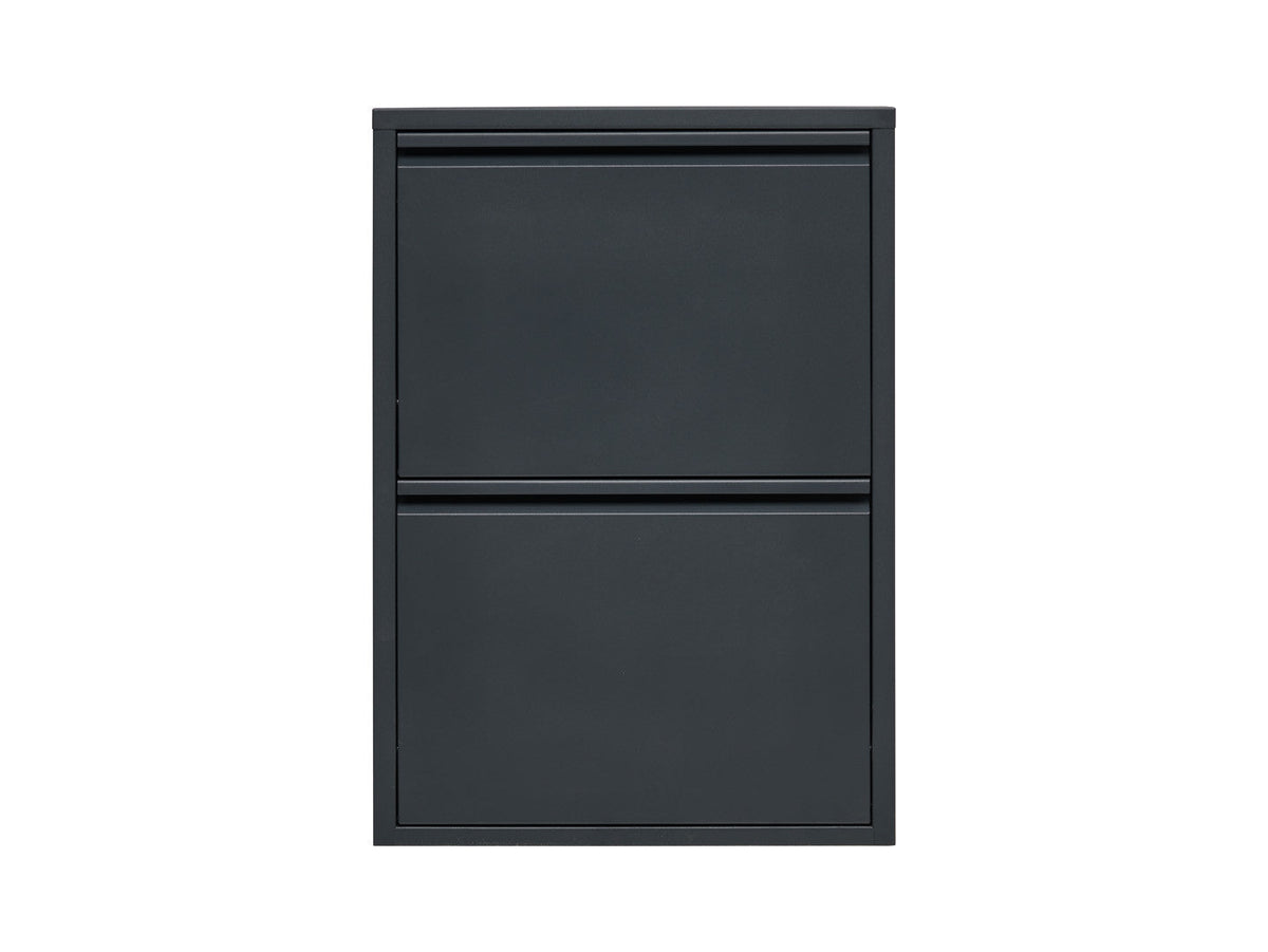 Fly 2K Shoe Cabinet – Anthracite | Compact Metal Hallway Storage