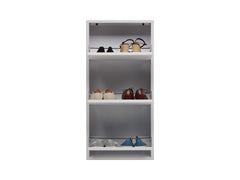 Fly 3K Shoe Cabinet – White | Metal Hallway Shoe Storage