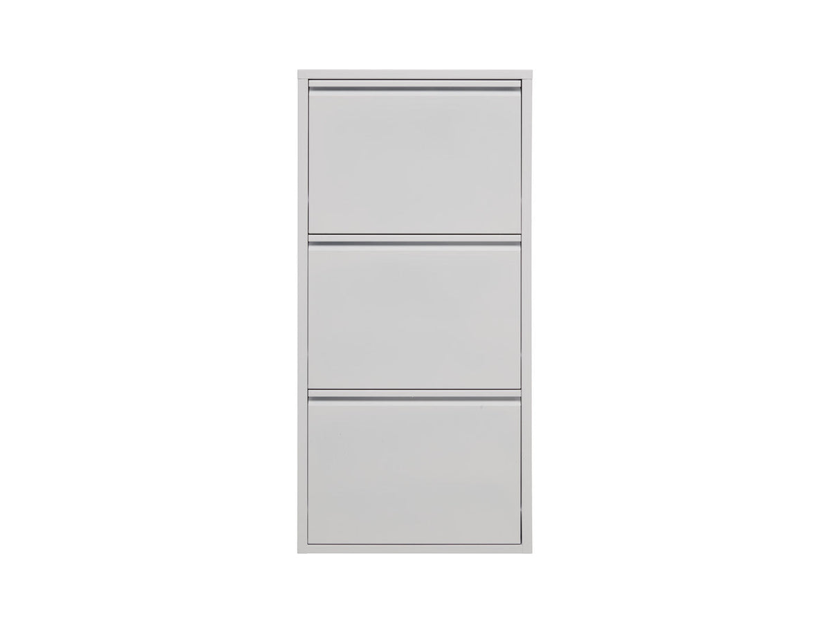 Fly 3K Shoe Cabinet – White | Metal Hallway Shoe Storage