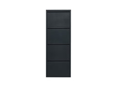 Fly 4K Metal Shoe Cabinet – 4 Compartments, Anthracite, Wall-Mount or Freestanding