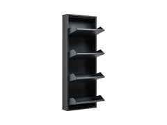 Fly 4K Metal Shoe Cabinet – 4 Compartments, Anthracite, Wall-Mount or Freestanding