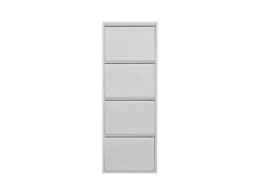 Fly 4K Metal Shoe Cabinet 4 Compartments – White, Wall or Floor Mount