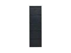Fly 5K — Tall Metal Shoe Cabinet | 5 Compartments | Anthracite | 50 × 169.5 cm