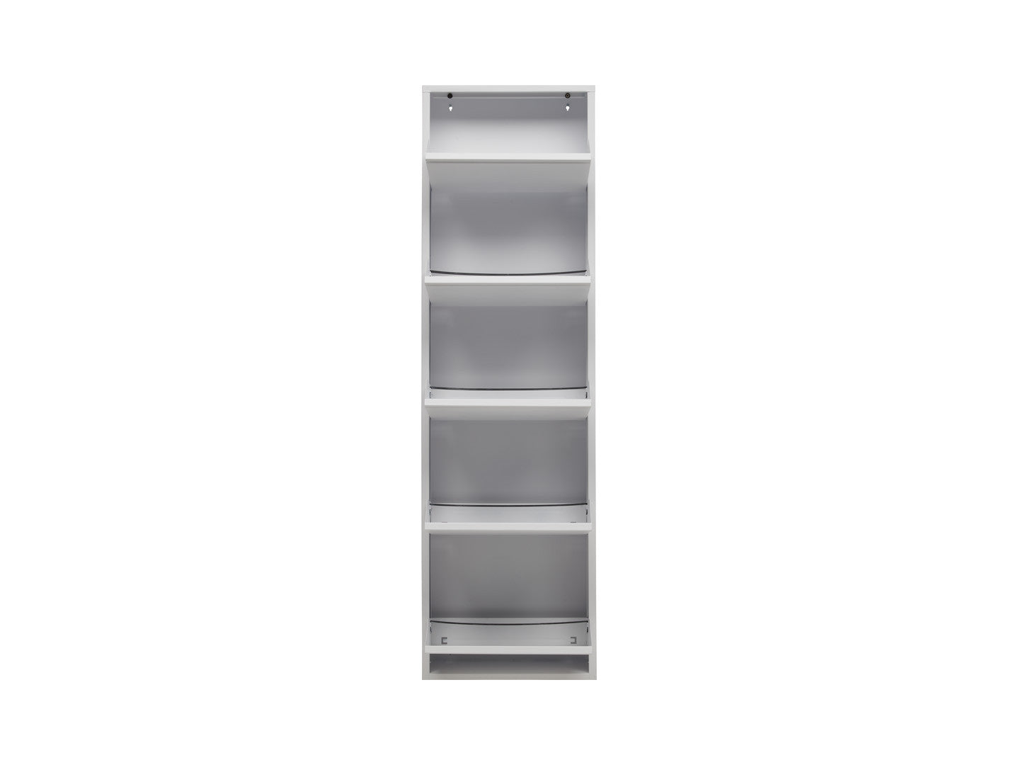 Fly 5K Shoe Cabinet – Slim Metal Shoe Storage | White & Anthracite