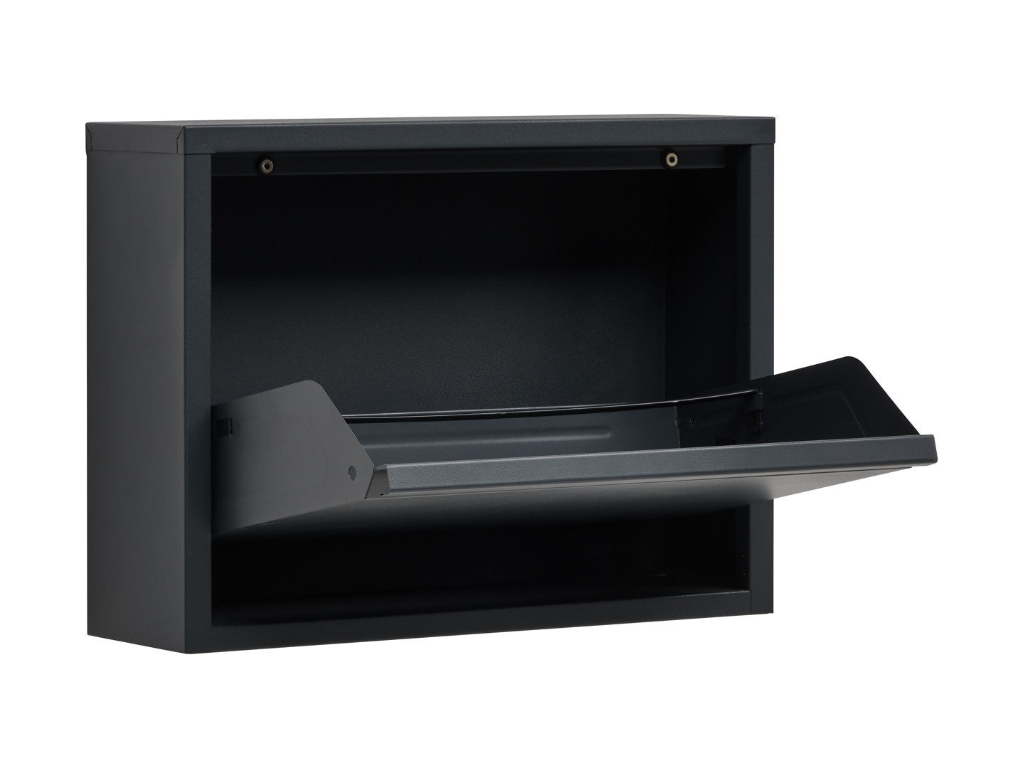 Fly 1K Metal Shoe Cabinet – 1 Compartment, Anthracite, 15 cm Deep