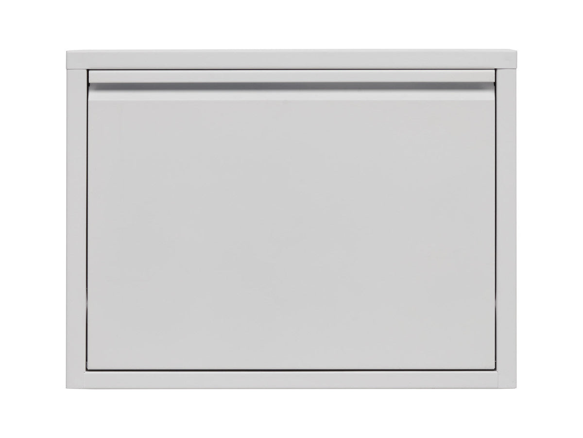 Fly 1K — Compact Metal Shoe Cabinet | 50 × 37 × 15 cm | White | Loft Style