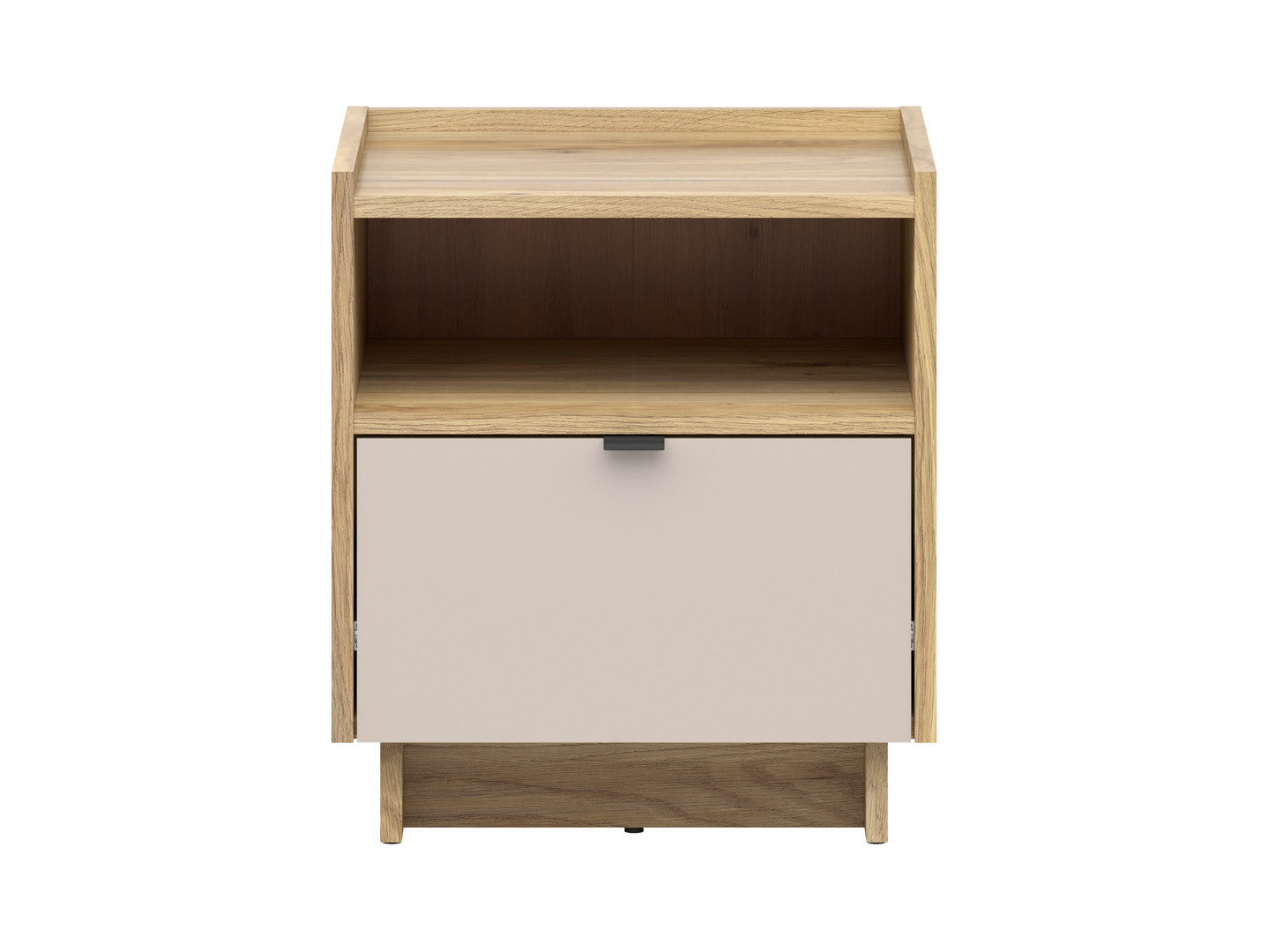 Dalva — Bedside Table | Japandi Style | Mauvella Oak & Kashmir | 49.8 × 56.5 cm