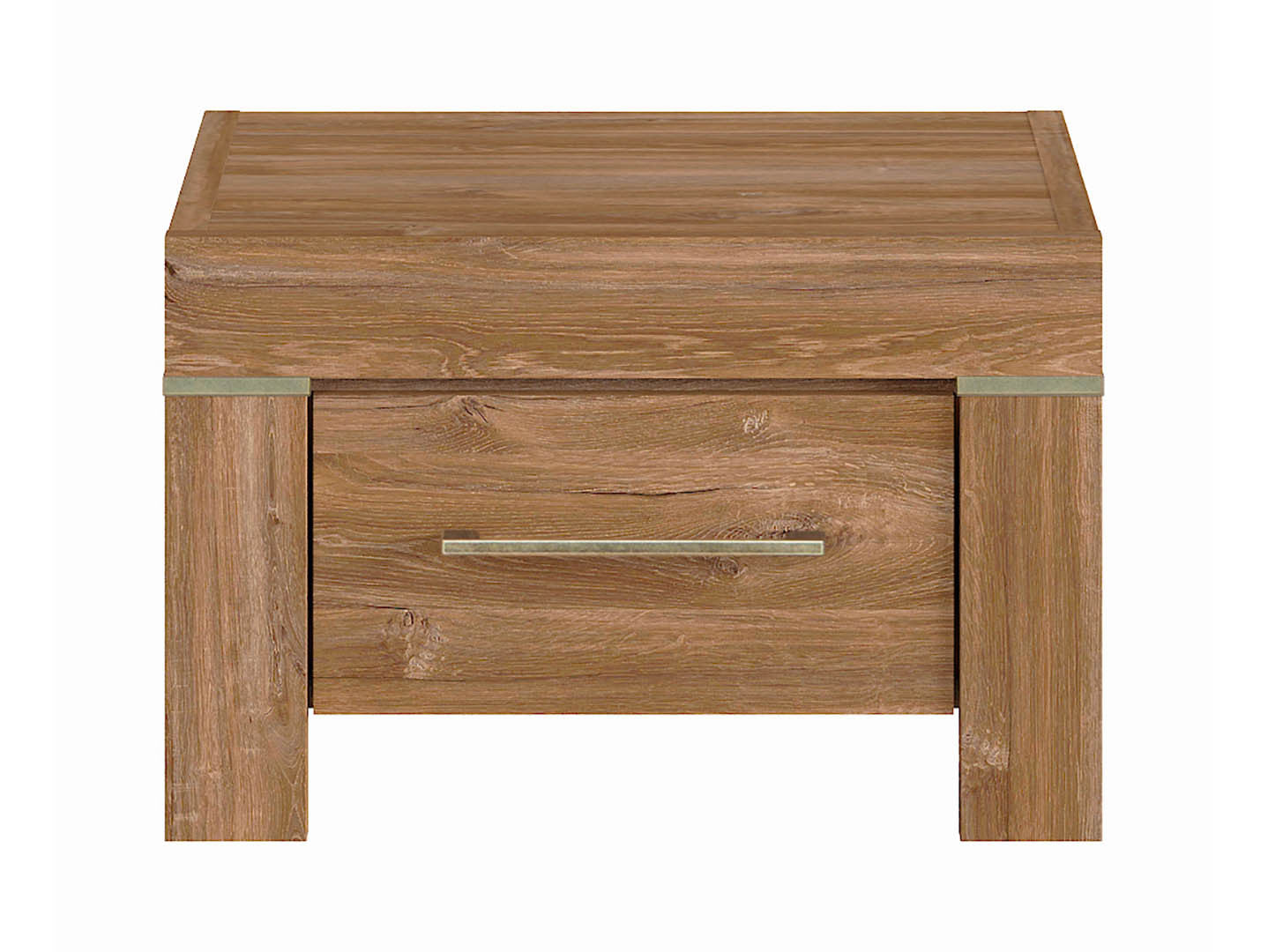 Gent Bedside Table with Drawer | Stirling Oak | 53x35x45cm | Scratch-Resistant Top