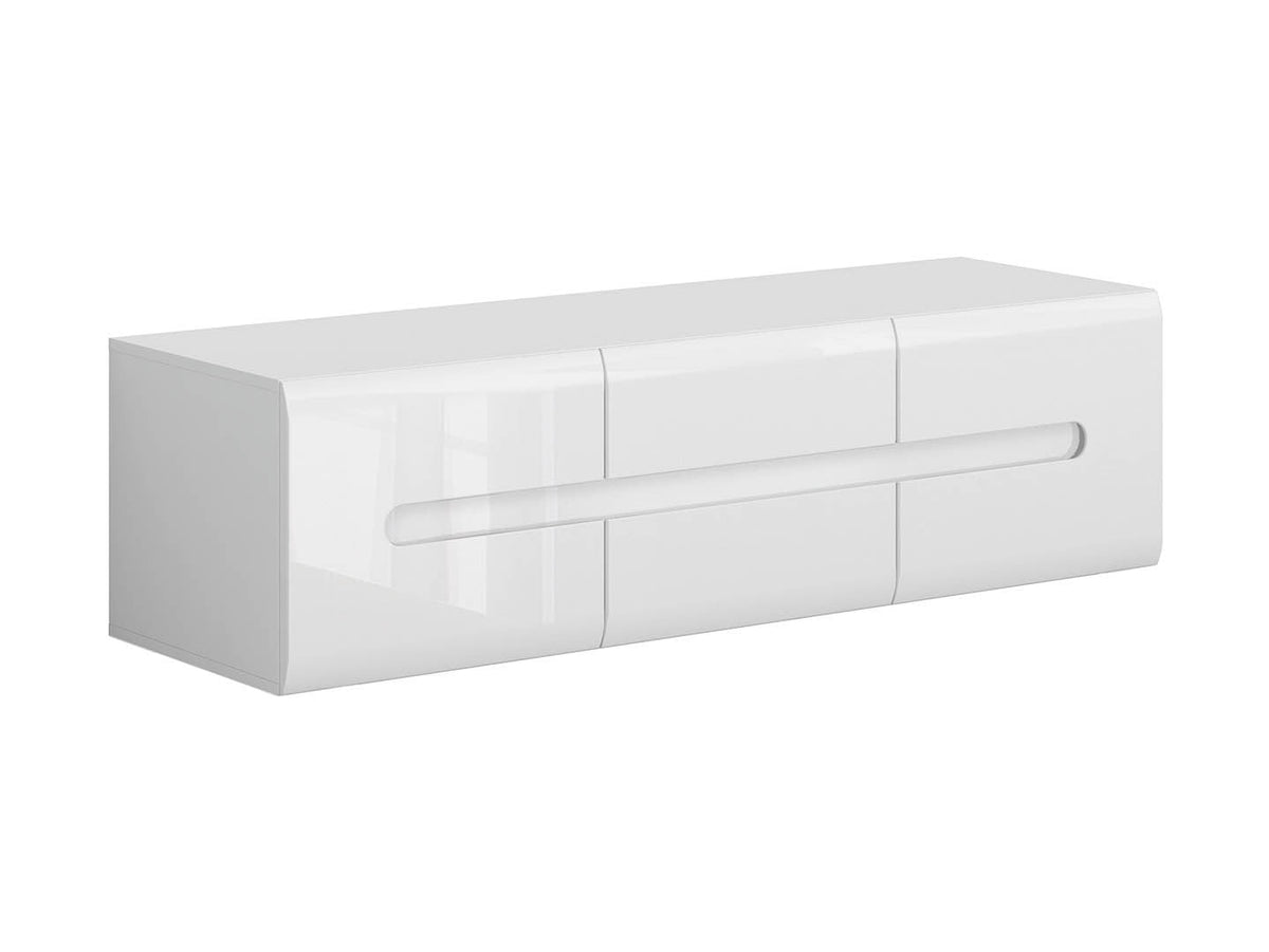 Azteca Trio TV Cabinet 150 cm – White / White Gloss