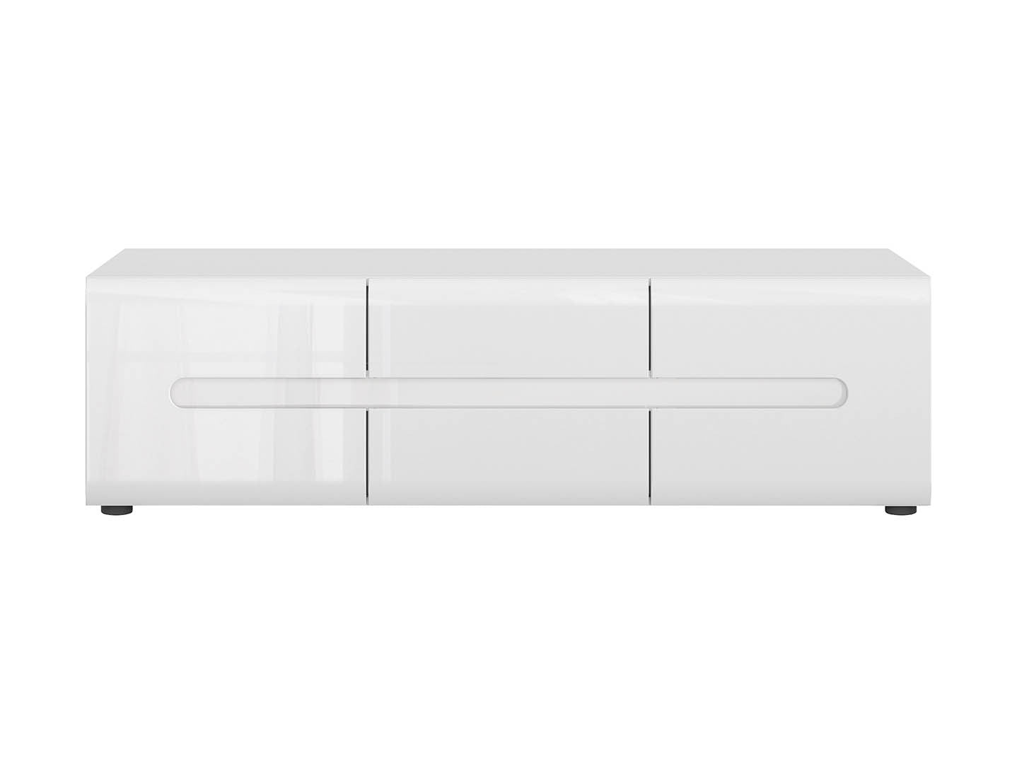 Azteca Trio TV Cabinet 150 cm – White / White Gloss