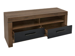 Balin TV Cabinet 140 cm – Monastery Oak & Black Oak, Optional LED