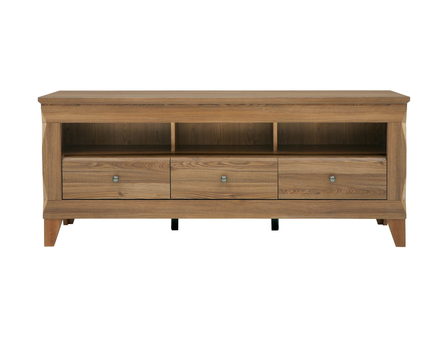 Bergen TV Cabinet 156 cm – Golden Sibiu Larch, 3 Shelves & 3 Drawers