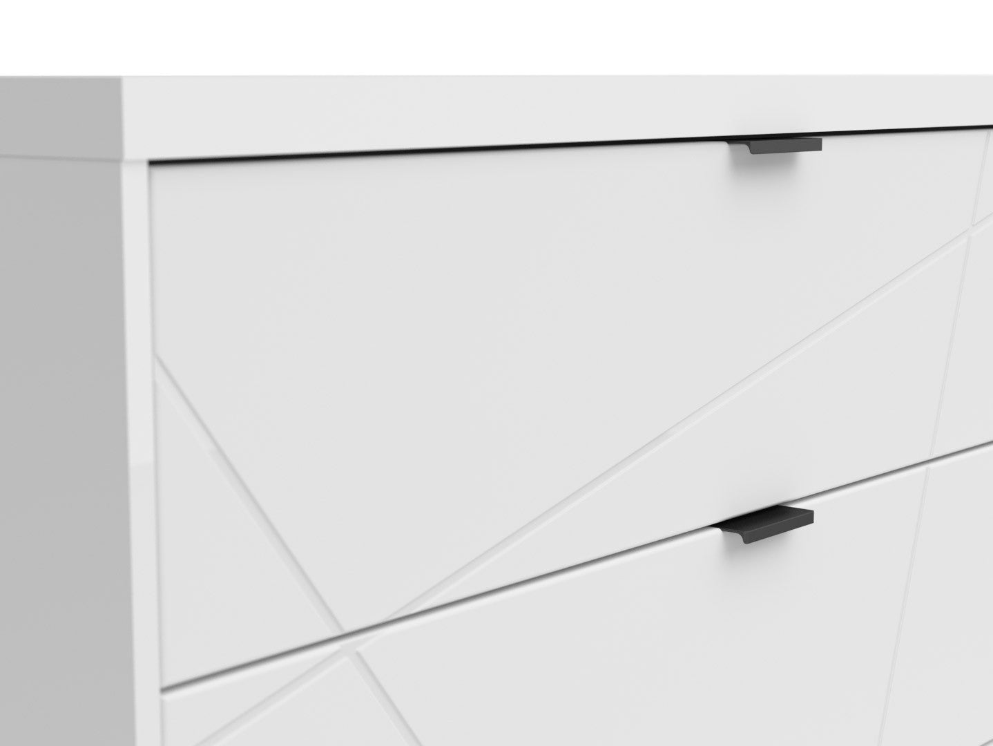 Forn — TV Cabinet | 156 × 61 cm | 2 Drawers & 2 Open Shelves | White Gloss