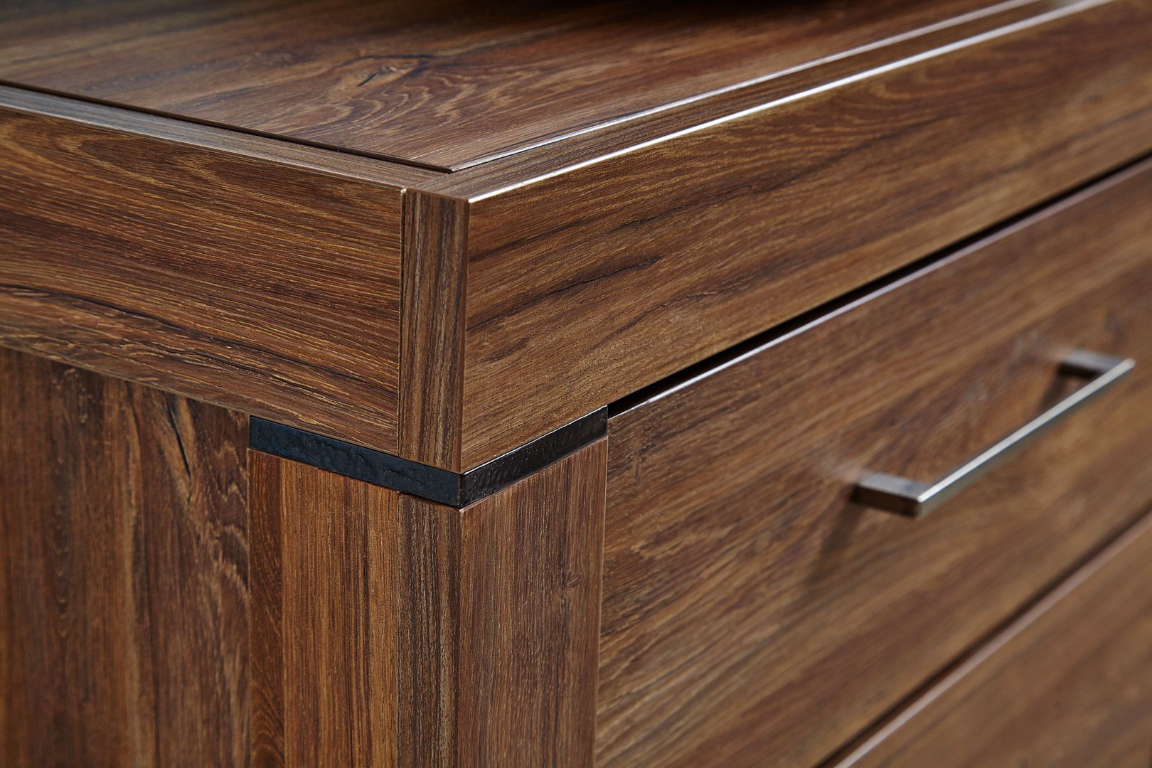 Gent TV Unit 138.5 cm with LED Lighting & 2 Drawers – Stirling Oak