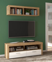 Balder Wall-Mounted Cabinet | Riviera Oak | 2 Open Shelves | 120×31.5 cm