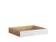 Balder Under-Bed Drawer 90 – Riviera Oak & White Gloss | Castors | Bedding, Toys & Accessories Storage | 98×79.5×17 cm