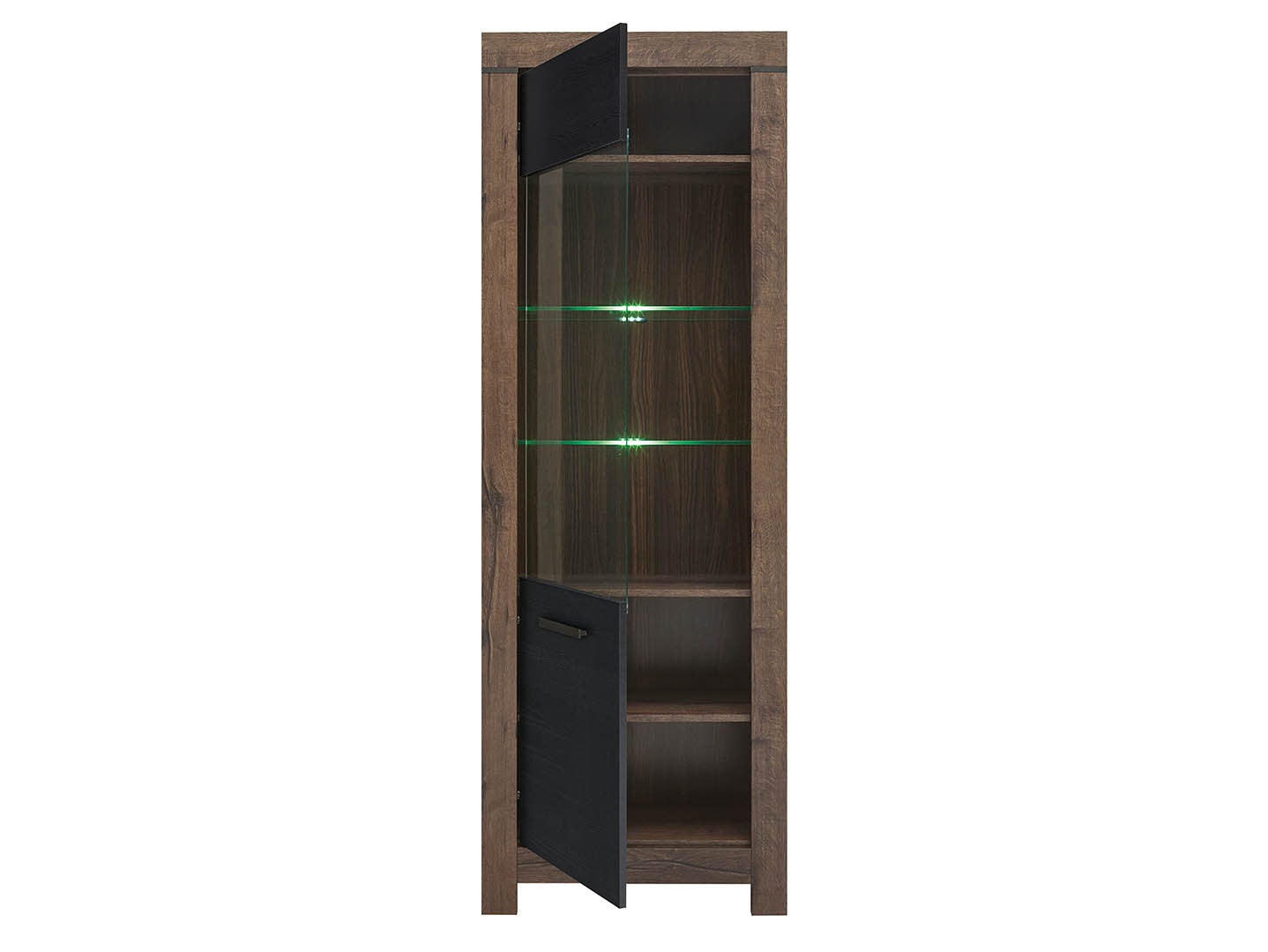 Balin Display Cabinet – Monastery Oak / Black Oak