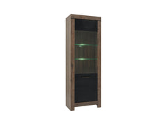 Balin Display Cabinet – Monastery Oak / Black Oak