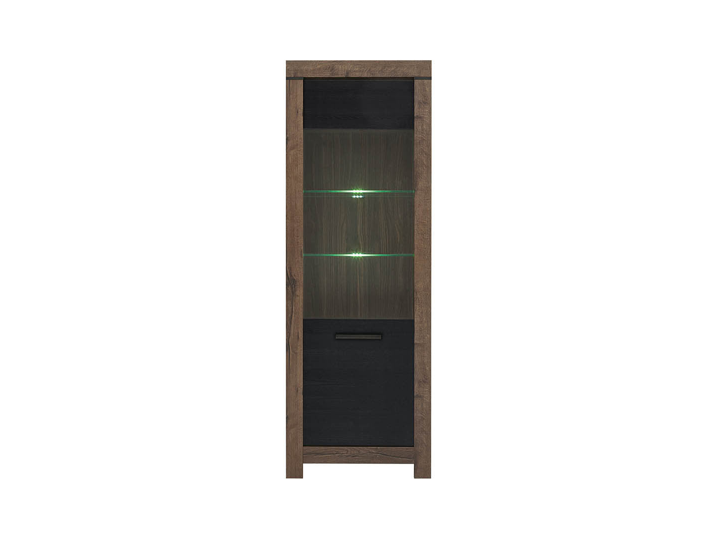 Balin Display Cabinet – Monastery Oak / Black Oak