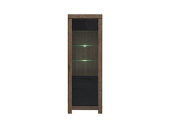 Balin Display Cabinet – Monastery Oak / Black Oak