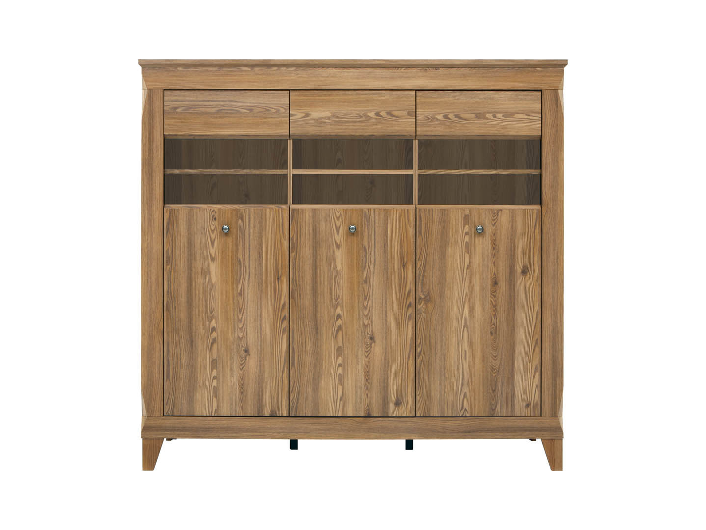 Bergen — 3-Door Display Cabinet with LED Lighting