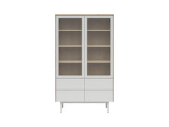Ema Display Cabinet – Large Glass Sideboard with Drawers & LED Lighting