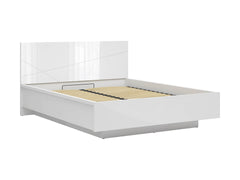 Forn Bed 160 cm with Storage + Mimas Mattress – White Gloss