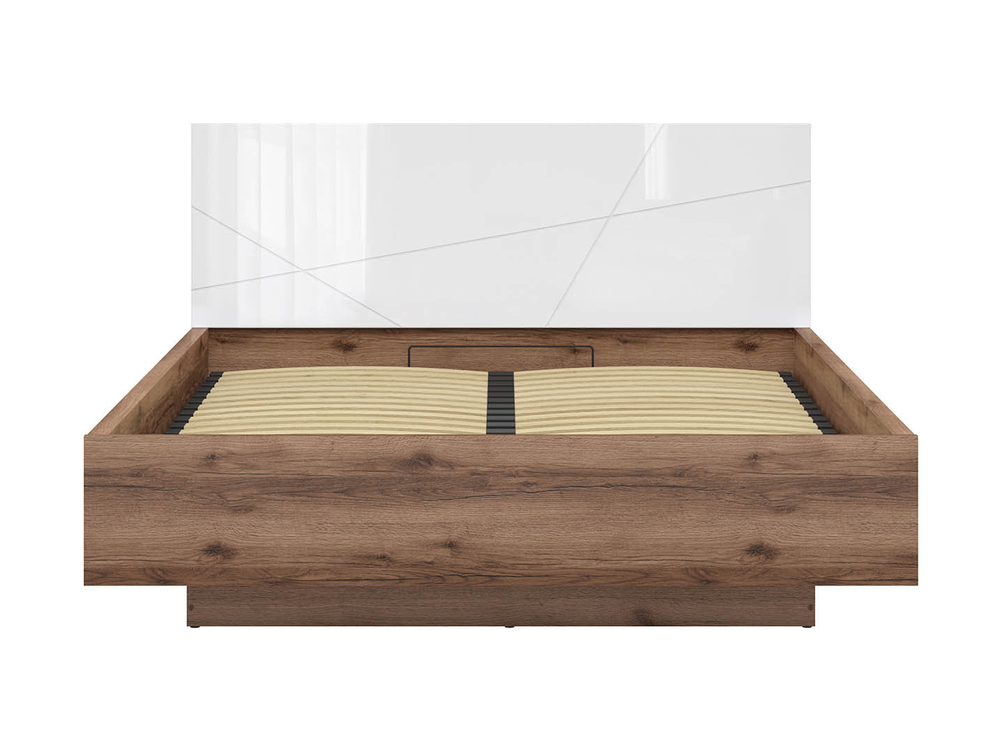 Forn 160 Bed Set with Ceres AV Mattress – Dark Delano Oak / Matt Black