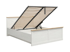Frija Bed Set 160×200 cm – Storage Bed & Ceres AV Pocket Spring Mattress | Andersen Pine White & Artisan Oak