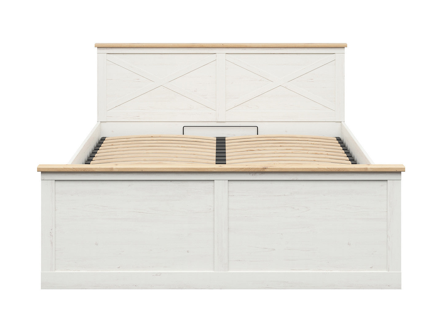 Frija Storage Bed 160×200 cm + Mimas Pocket Spring Mattress Set – Gas-Lift Base, Scandinavian Headboard | Andersen Pine & Artisan Oak